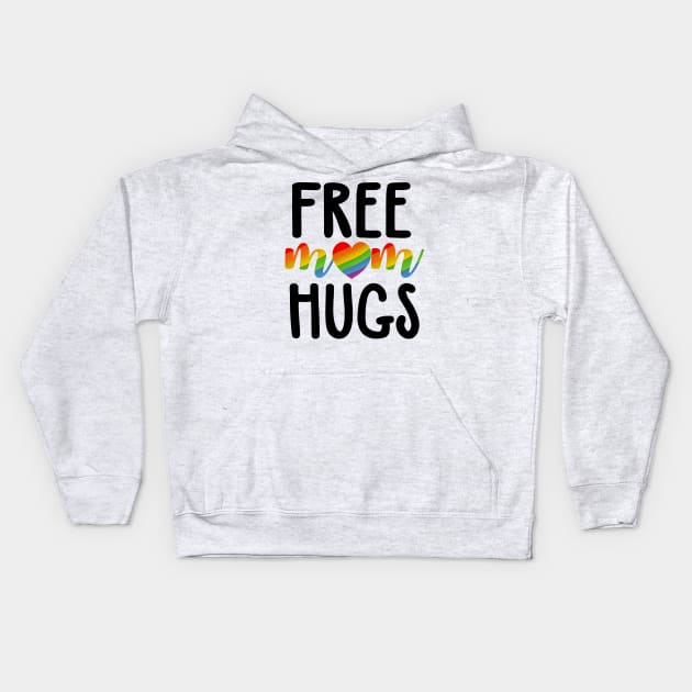 Vintage free mom hugs tshirt rainbow heart LGBT pride month Kids Hoodie by Simpsonfft